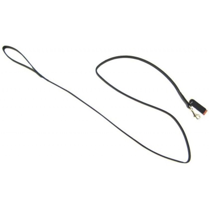 Circle T Leather Lead - 6\' Long - Black - 6\' Long x 3/8\