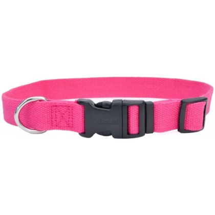 Coastal Pet New Earth Soy Adjustable Dog Collar Fuchsia - 6-8\'\'L x 3/8\