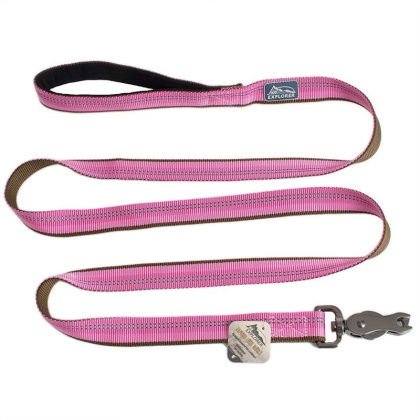 K9 Explorer Reflective Leash with Scissor Snap - Rosebud - 6\' Long x 1\