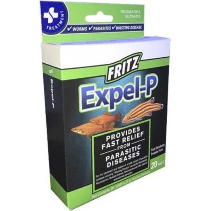 Fritz Aquatics Expel-P Parasitic Disease Treatment - 20 count