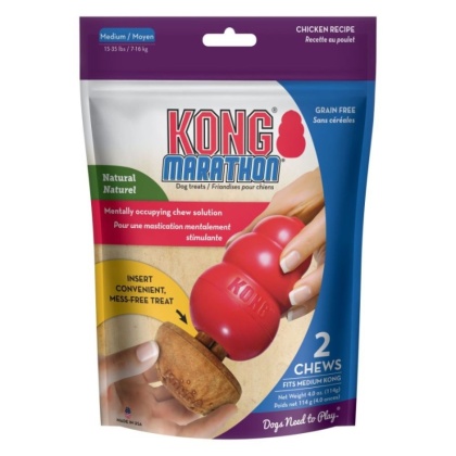 KONG Marathon Chicken Flavored Dog Chew Medium - 2 count