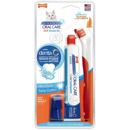 Nylabone Advanced Oral Care Cat Dental Kit - 1 count