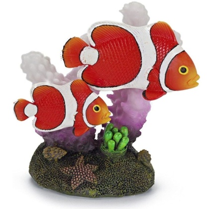 Penn Plax Clown Fish and Coral Aquarium Ornament - 2\