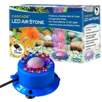 Penn Plax Cascade LED Round Air Stone - 1 count