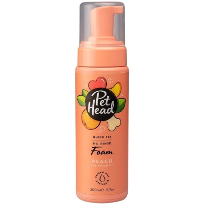 Pet Head Quick Fix No-Rinse Foam for Dogs Peach with Argan Oil - 6.7 oz